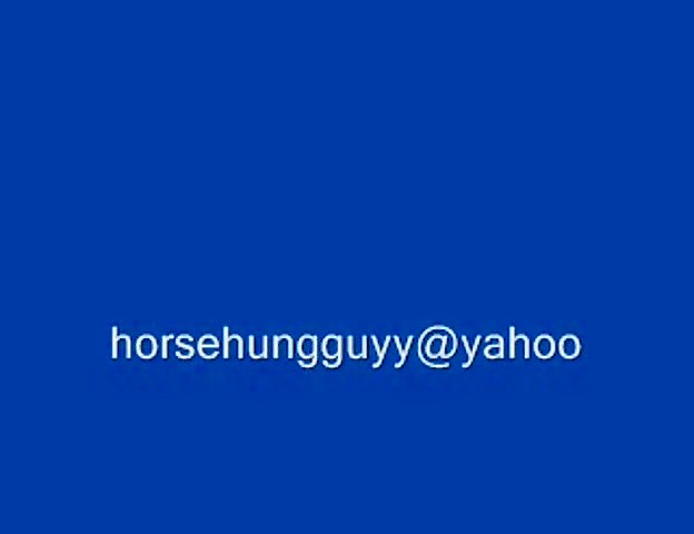 Horsehung guy cums