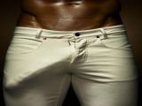 bulged white jeans