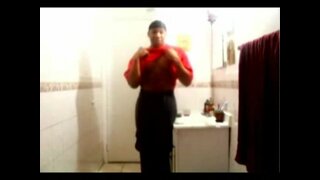 guy undressed in the bathroom