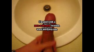 Me stroking my huge cock