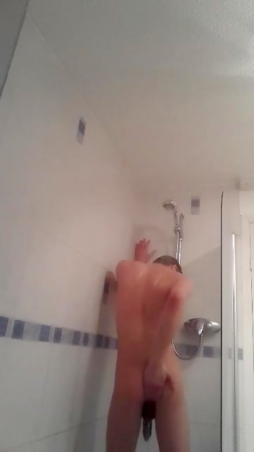 Extremely long beautiful soft dick on shower