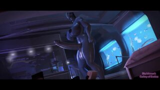 Liara takes a sip of the wrong (right) drink!