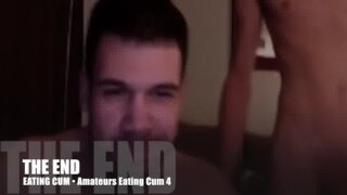 Cum eating amateurs compilation
