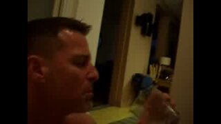 Stud throats hung ginger daddy Crotchonfire and eats a frozen spermsicle