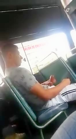 Public jerking on bus