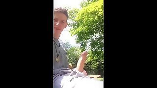 FELIX JONES FLASHING HIS MEAT OUTSIDE