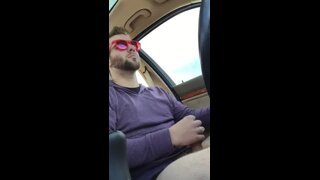 Cute guy with sunglasses - J-off in his car