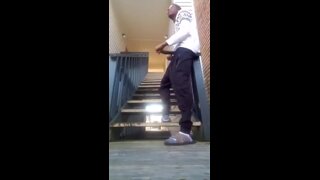 Playing with his 12inch in public