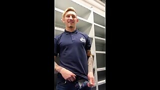 Hot British Straight Lad Gets Cock Out At Work