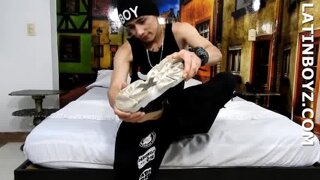 Ironically named twink enjoying his great big cock