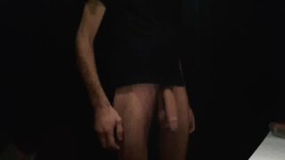 Long Uncut Cock with Huge Low Hangers