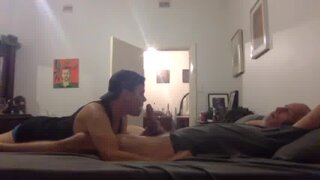 Huge cock straight Daddy fucks his load into hungry bottom