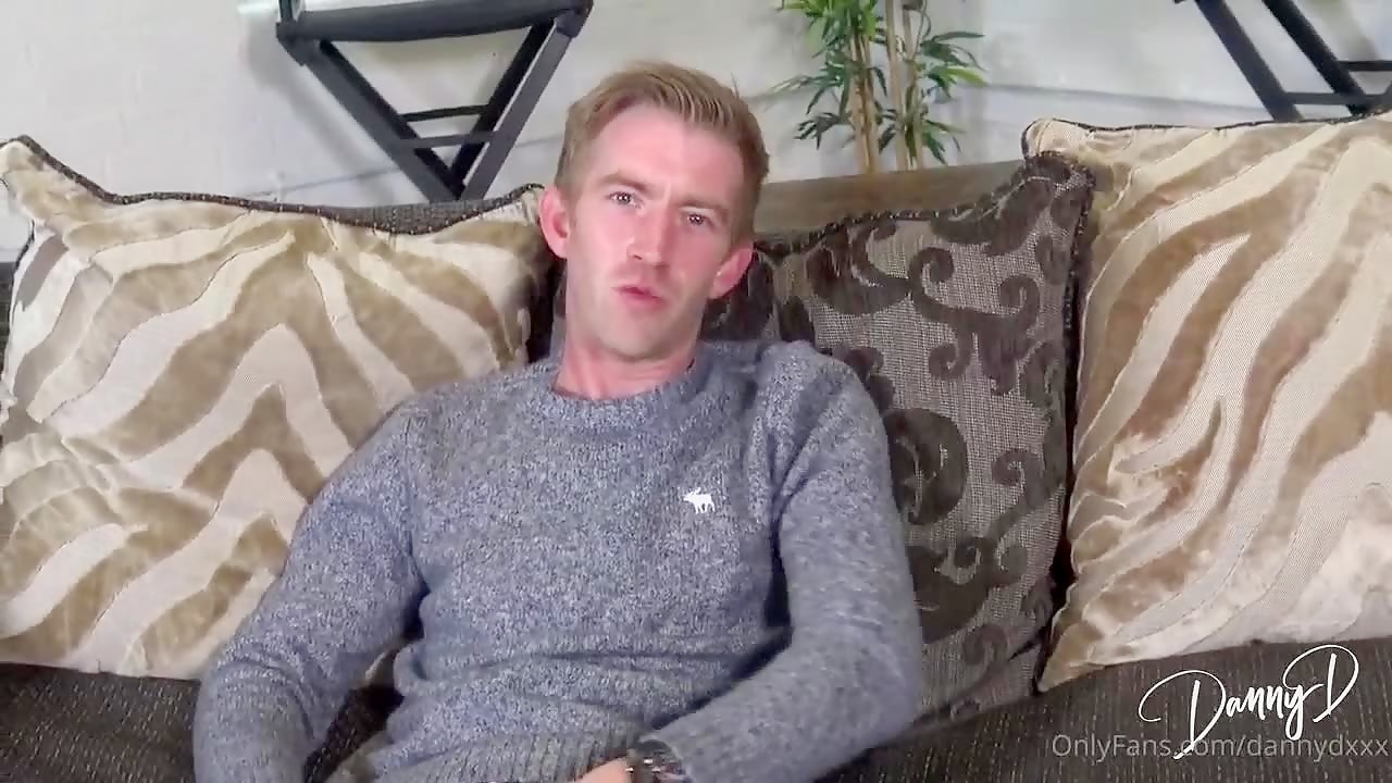 A big-dicked Danny D strokes his massive cock on the couch