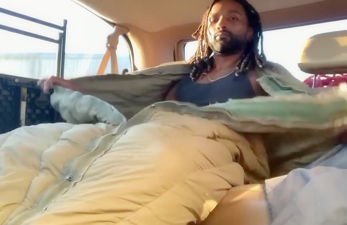 Sexy homeless guy with huge load