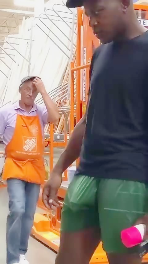 showing huge bulge at store