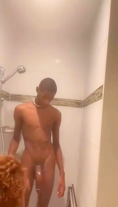 Monster cock guy takes a shower with his friend
