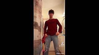 Hayden wanks and fingers and gets his great big thick cock sucked