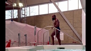 InfinityNokia takes his huge bulge out for a swim