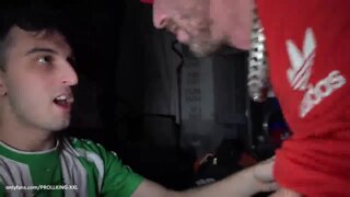 Sleazy Skinhead get's rough mouthfuck