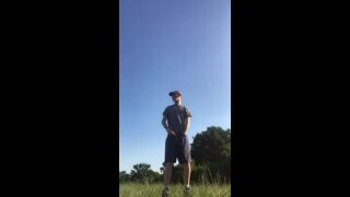 Felix Jones taking his huge white cock out in public