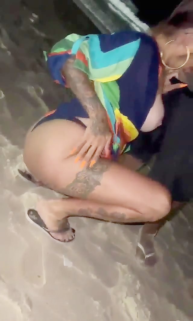 Brazilian TS Fucked on the Beach by Street Str8 Macho
