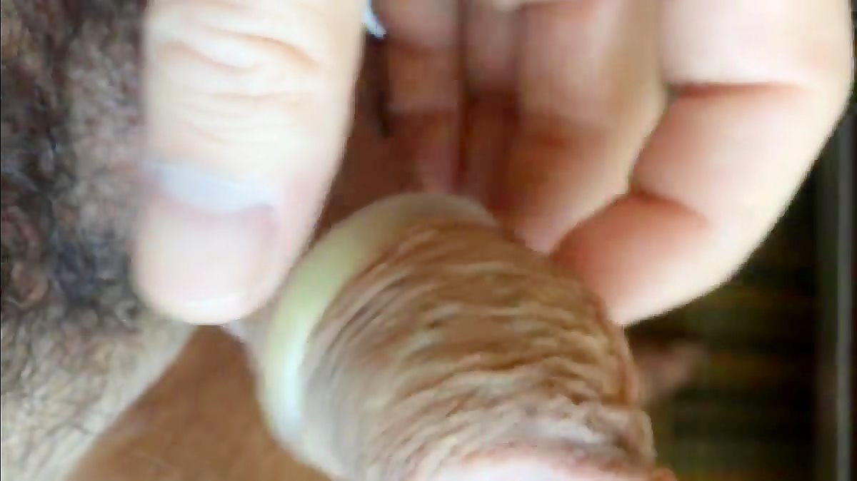 Hairy Daddy's Big Uncut Cock Cums Hard