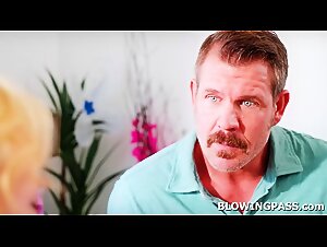 Teen stepdaughter gets her stepdad hard