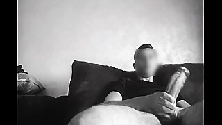 Massive cock covered in cum