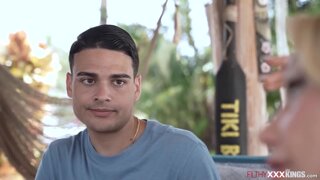 Stepson creampied big tit blonde stepmom