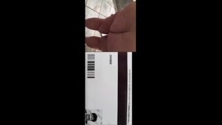 Denise Dube fat ass with ID card exposed