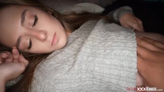 Blonde teen girlfriend facesits black bf
