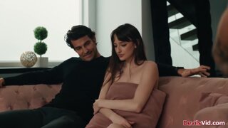 Guy watching stepdad fuck his girlfriend