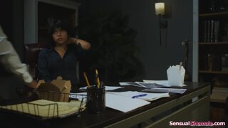 Small dick tranny assfucked by colleague