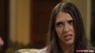 Teen stepdaughter dominated by stepdad