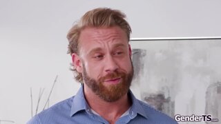 You want to anal fuck your shemale boss