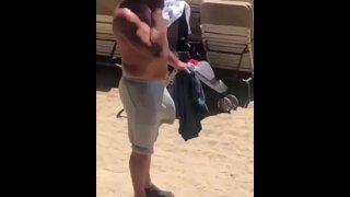 Big guy on beach