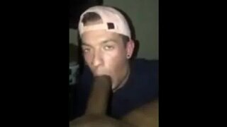 Straight Neighbor's Big Cock Blowjob