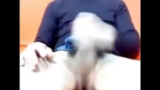 Big Cock Italian Guy Strokes on Webcam