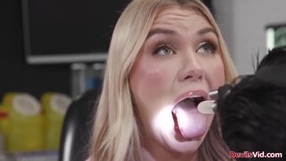 Big tits patient throat fucked by doctor